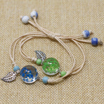 Pressed Flowers - Pretty Flower & Leaf Braclet