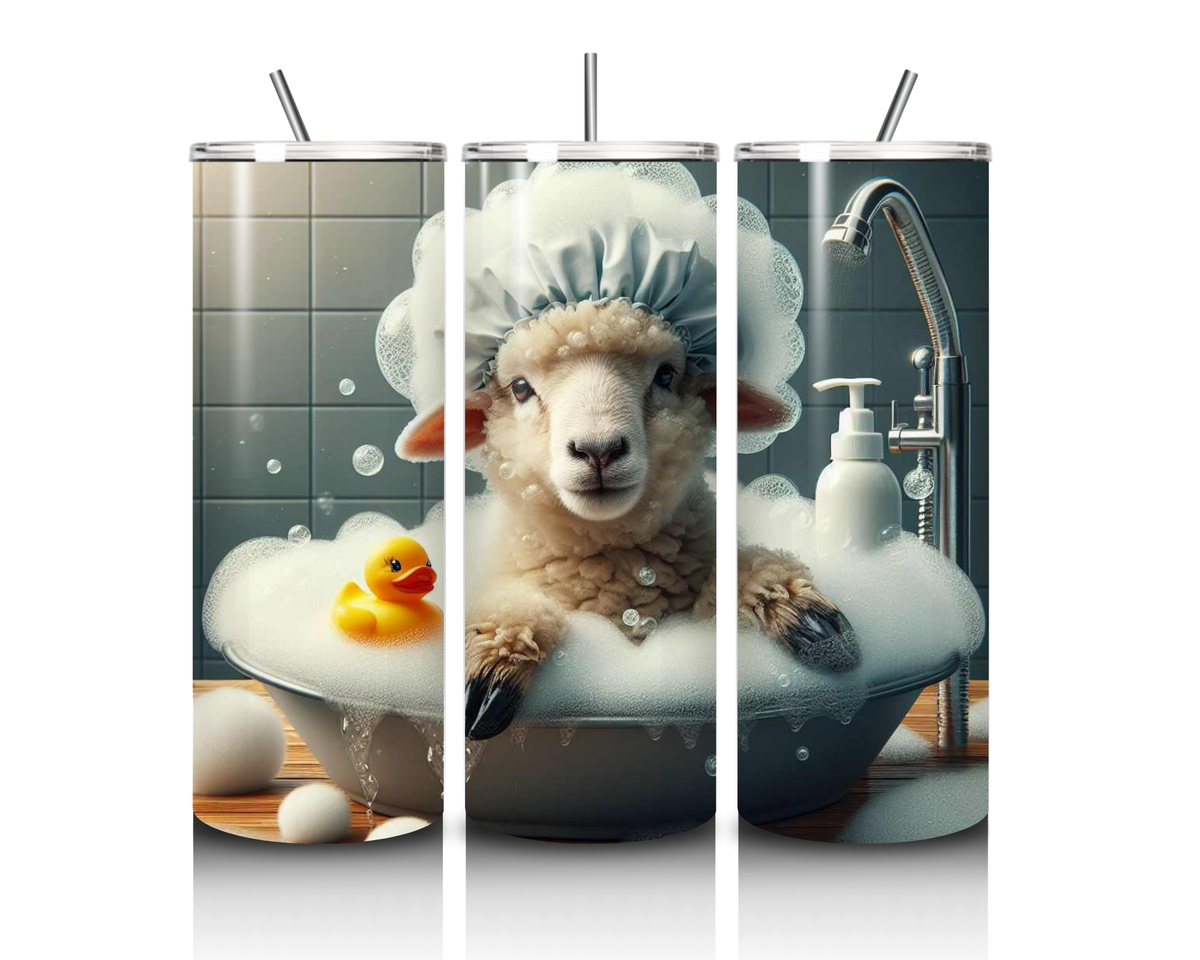 Sheep In The Bath Style 2 20oz Tumbler