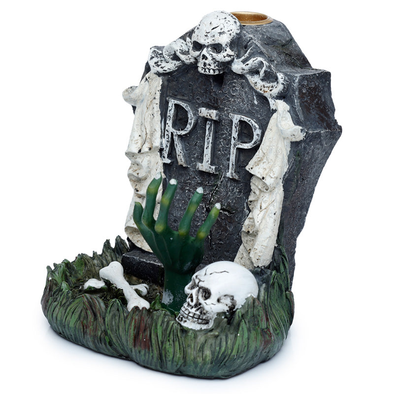 Backflow Incense Burner - RIP Zombie Hand Tombstone