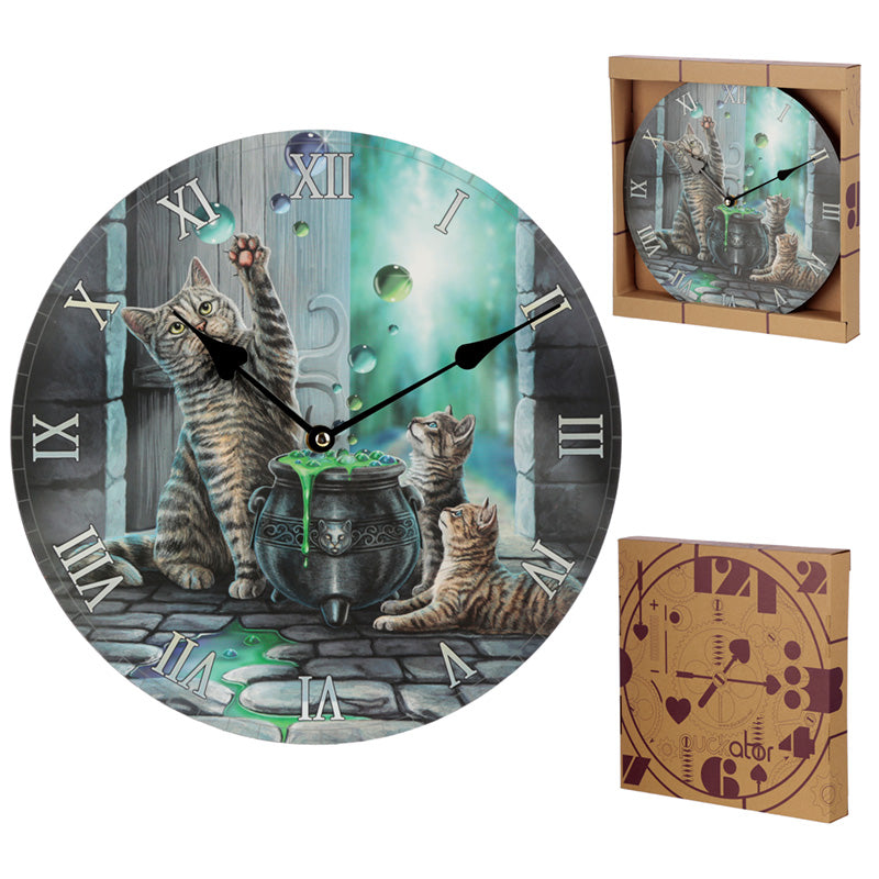 Decorative Cat Hubble Bubble Lisa Parker Wall Clock