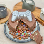 Silver Gamer Chocolate Smash Cake