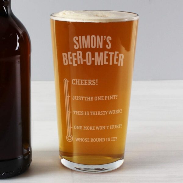 Beer-o-Meter Pint Glass