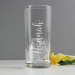 Handwriting Name Hi Ball Glass