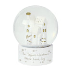 Personalised Message Village Glitter Snow Globe