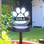 Personalised Pet Memorial Outdoor Solar Light