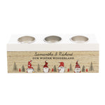 Personalised Gonk Christmas Triple Tea Light Box