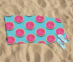 Fruity Pattern Of Pink Grapefruit Beach Towel