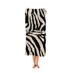 White Tiger Print Beach Towel