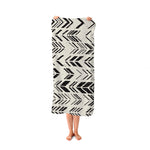 Hand Drawn Chevron Pattern Beach Towel