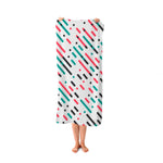 Overlapping Coloured Diagonal Lines Beach Towel