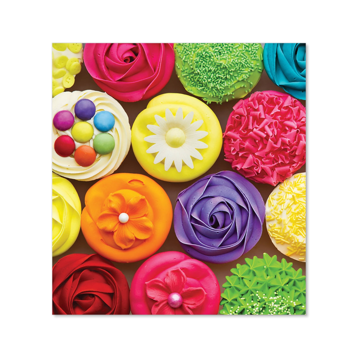 Bright Colourful Cupcakes Kitchen Splashback