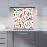 Hand Drawn Leopards Kitchen Splashback