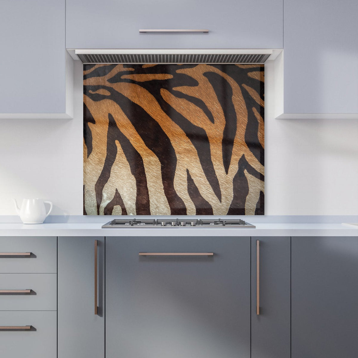 Tiger Skin Print Kitchen Splashback