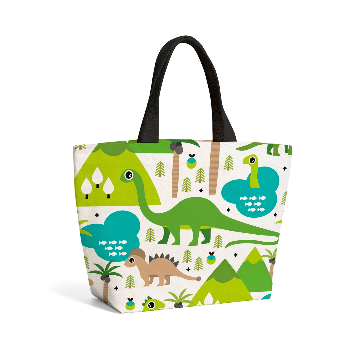 Baby Dinosaur Print Beach Shopper Tote Bag