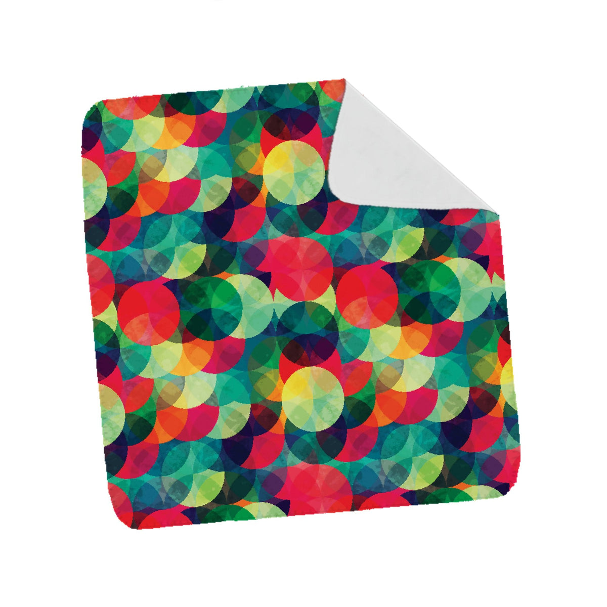 Colourful Grunge Circle Pattern Fleece Blanket