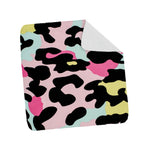 Colourful Leopard Print Fleece Blanket