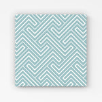 Blue And White Geometric Pattern HD Metal Print