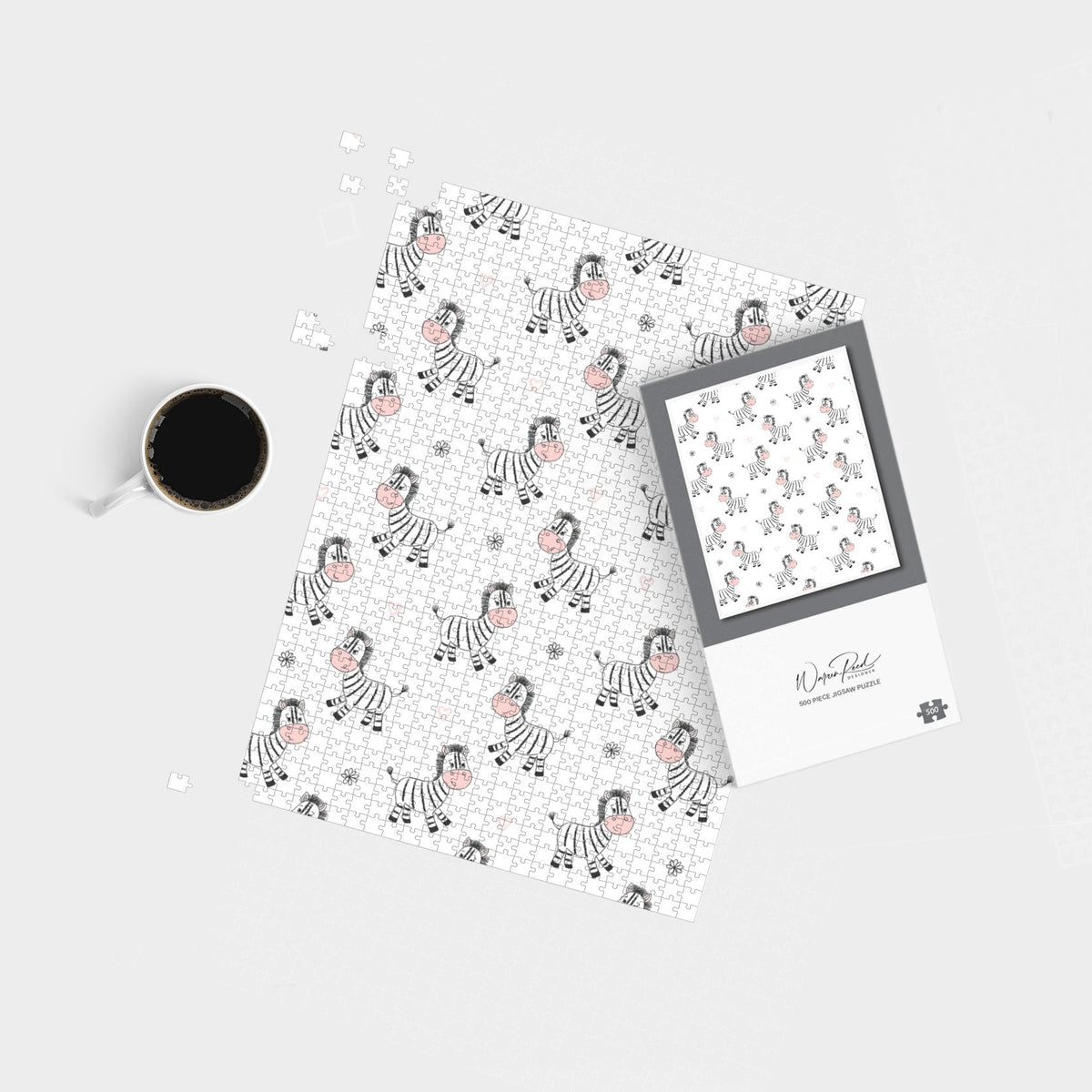 Cute Hand Drawn Zebra Jigsaw Puzzle