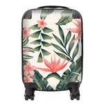 Dark Tropical Green Leaves Suitcase