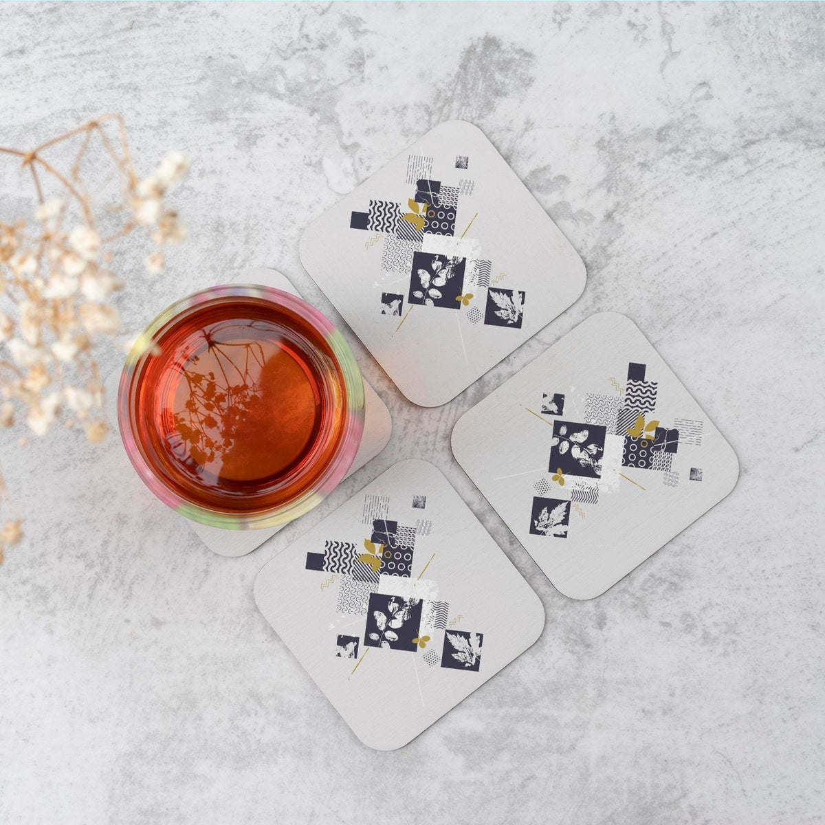 Abstract Botanical Coasters