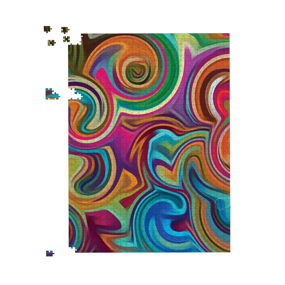 Colourful Wave Pattern Jigsaw Puzzle