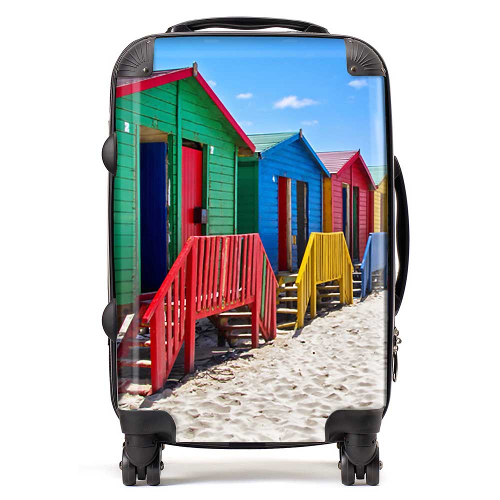 Beach Huts At Muizenberg Beach Suitcase