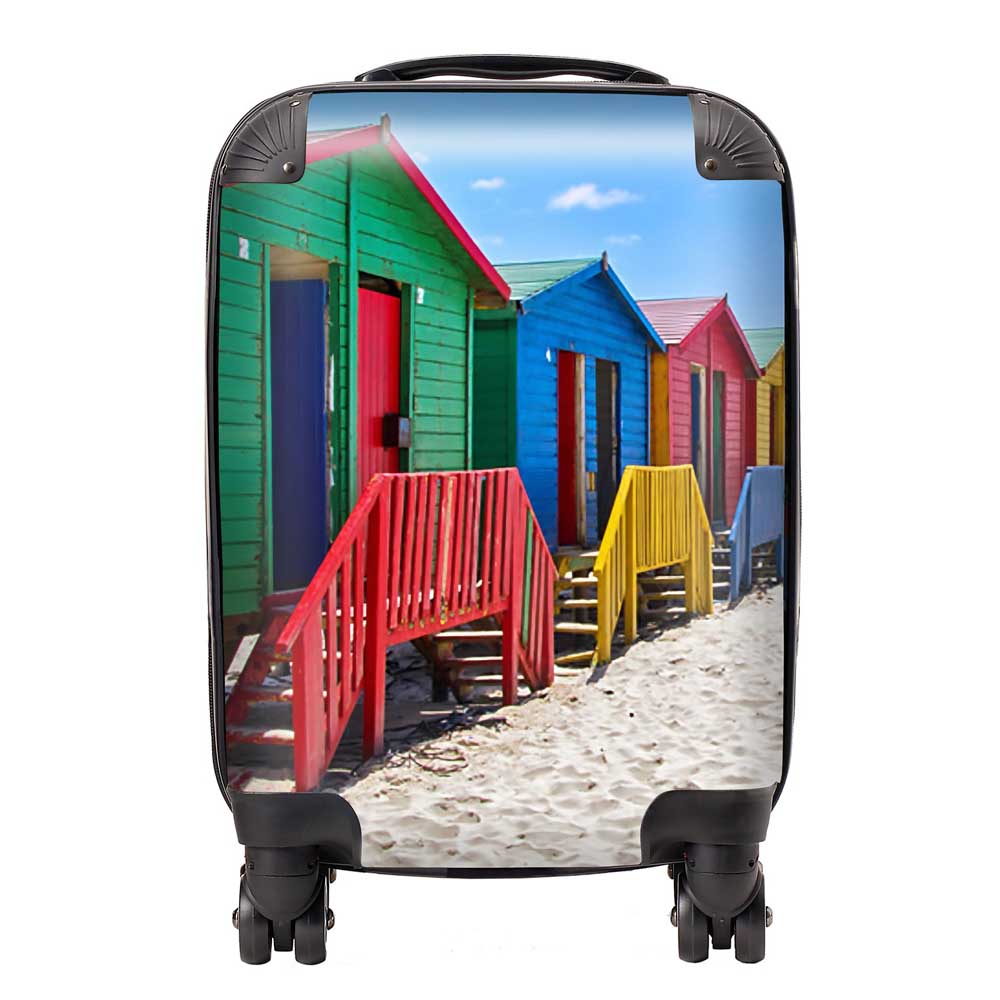 Beach Huts At Muizenberg Beach Suitcase