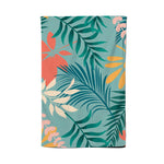 Abstract Bright Colorful Tropical Leaves Tea Towel