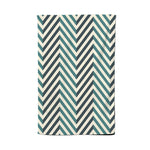 Geometric Herringbone Chevron Blues Tea Towel