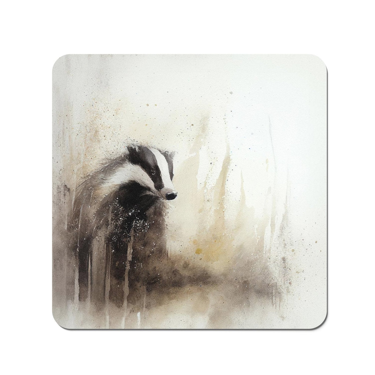 Badger Watercolour Coasters