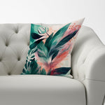 Green Feather leaves Tropical Cushions