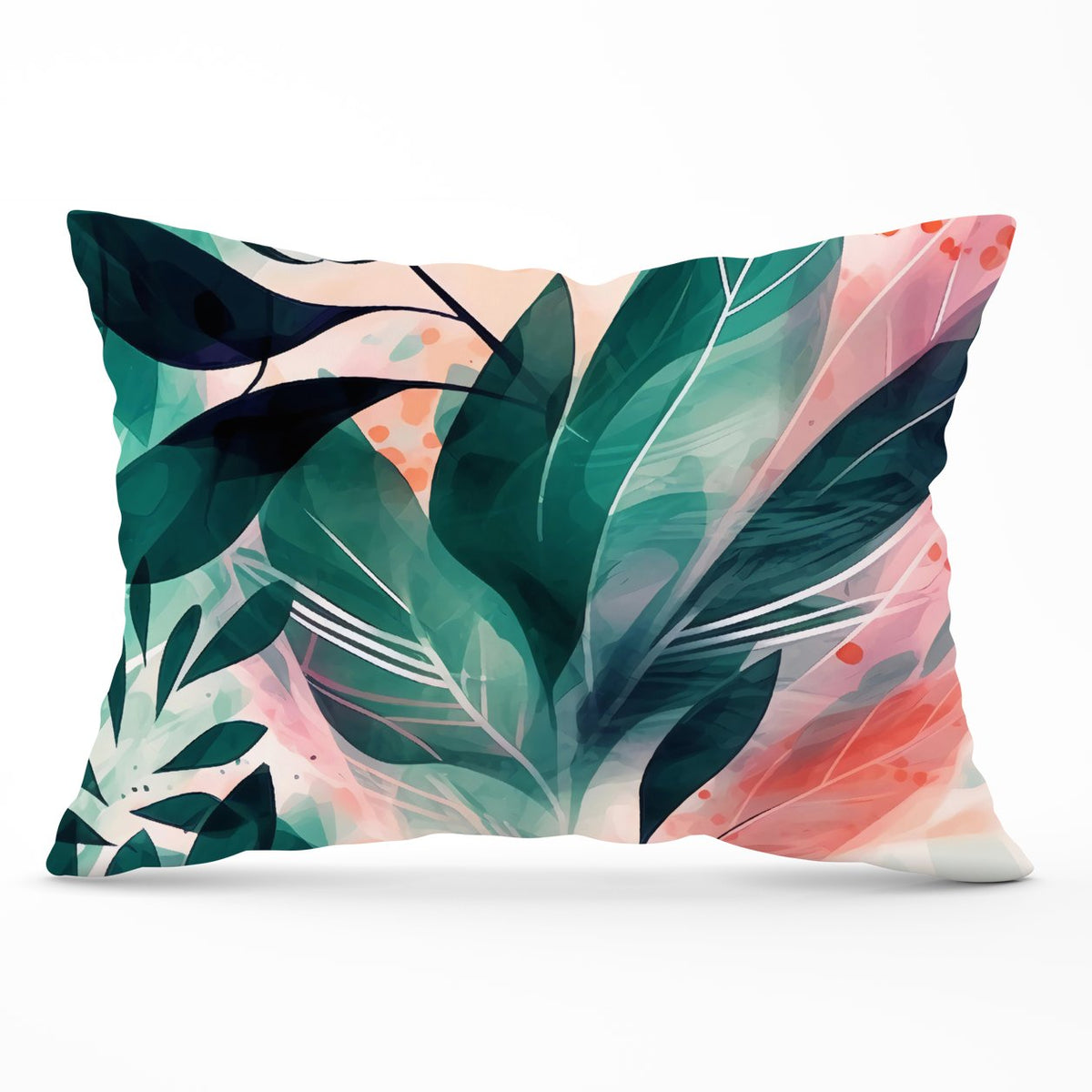 Green Feather leaves Tropical Cushions