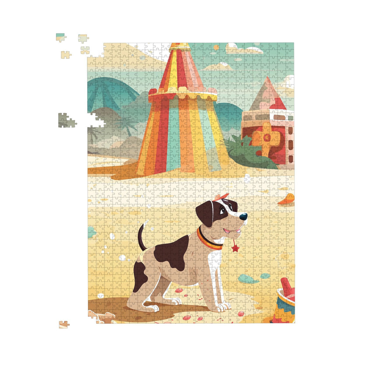 Doggy On A Beach Holiday Jigsaw Puzzle