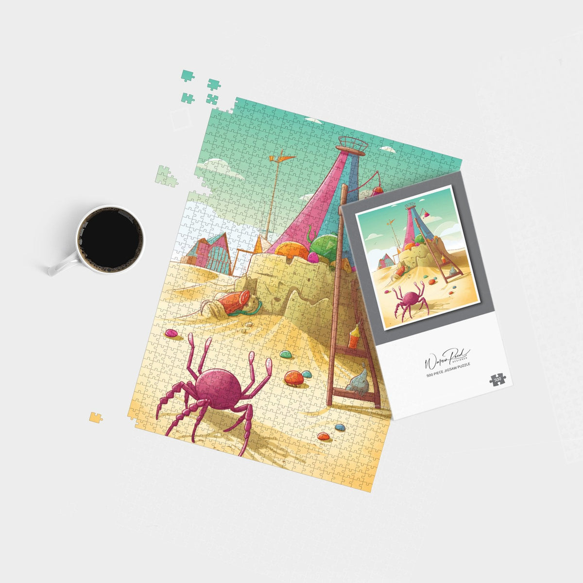 Crab On A Beach Holiday Jigsaw Puzzle