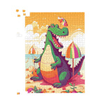 Crocodile On A Beach Holiday Jigsaw Puzzle