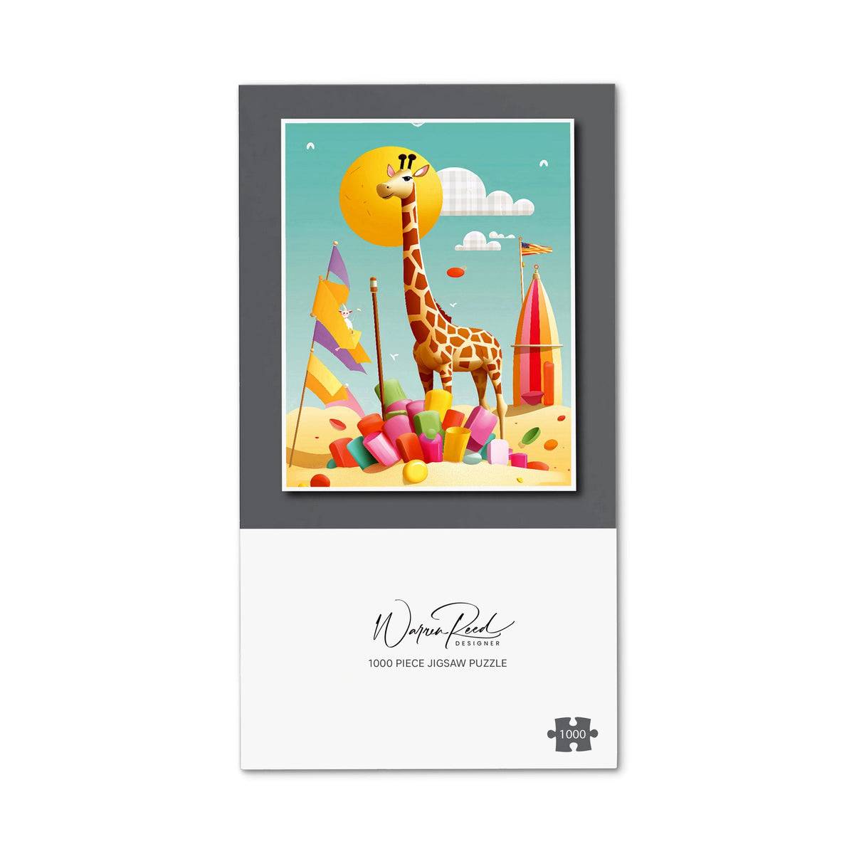 A Giraffe On A Beach Holiday Jigsaw Puzzle