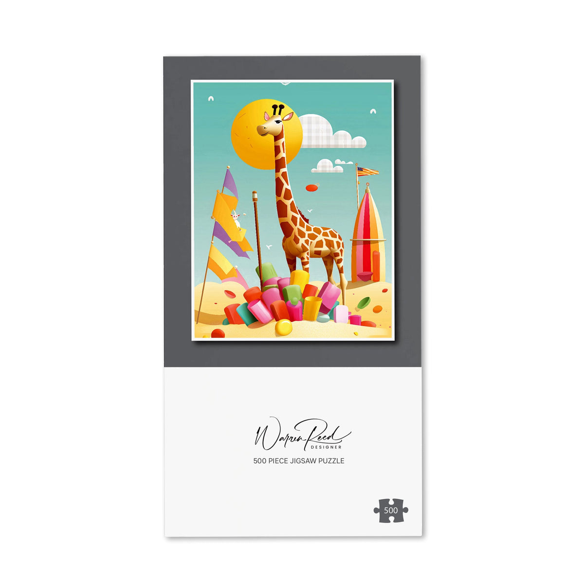 A Giraffe On A Beach Holiday Jigsaw Puzzle