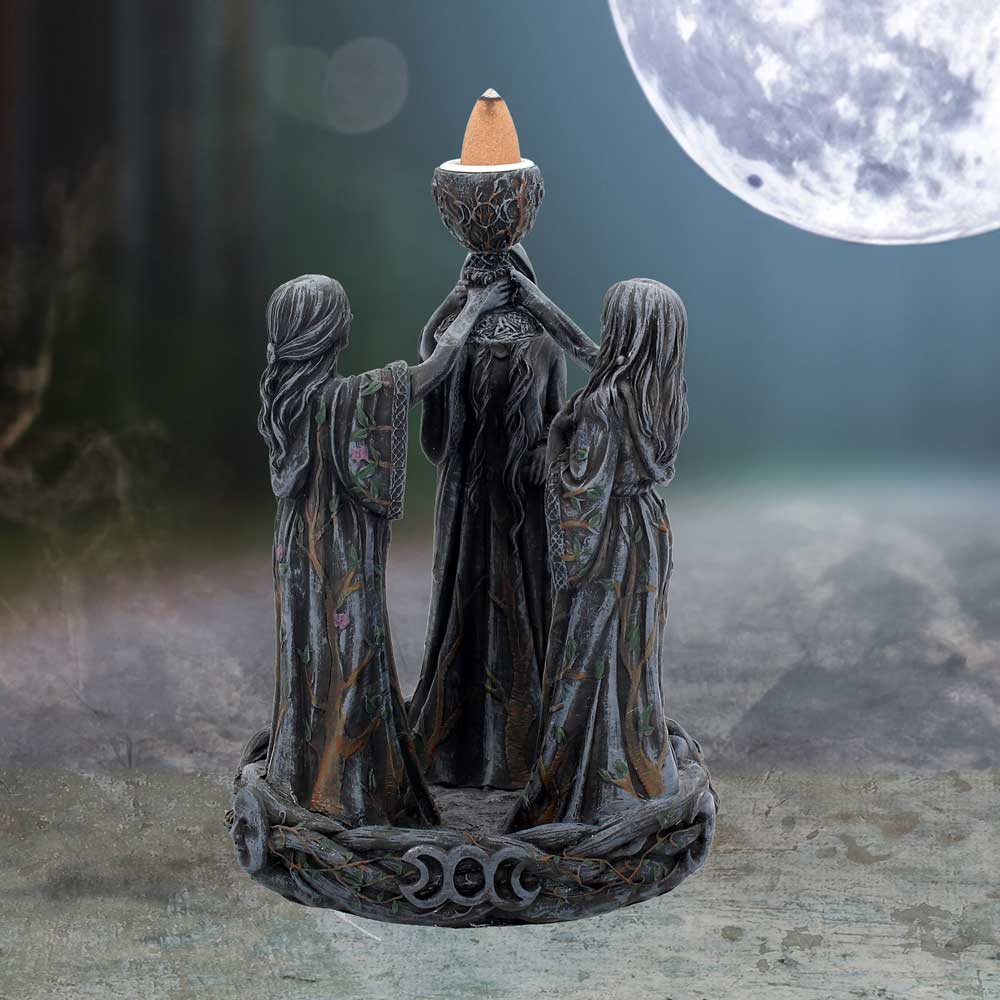 Mother Maiden & Crone Backflow Incense Burner 18cm