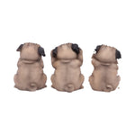 Three Wise Pugs 8.5cm