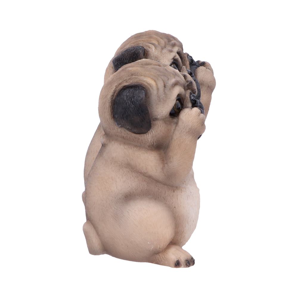 Three Wise Pugs 8.5cm