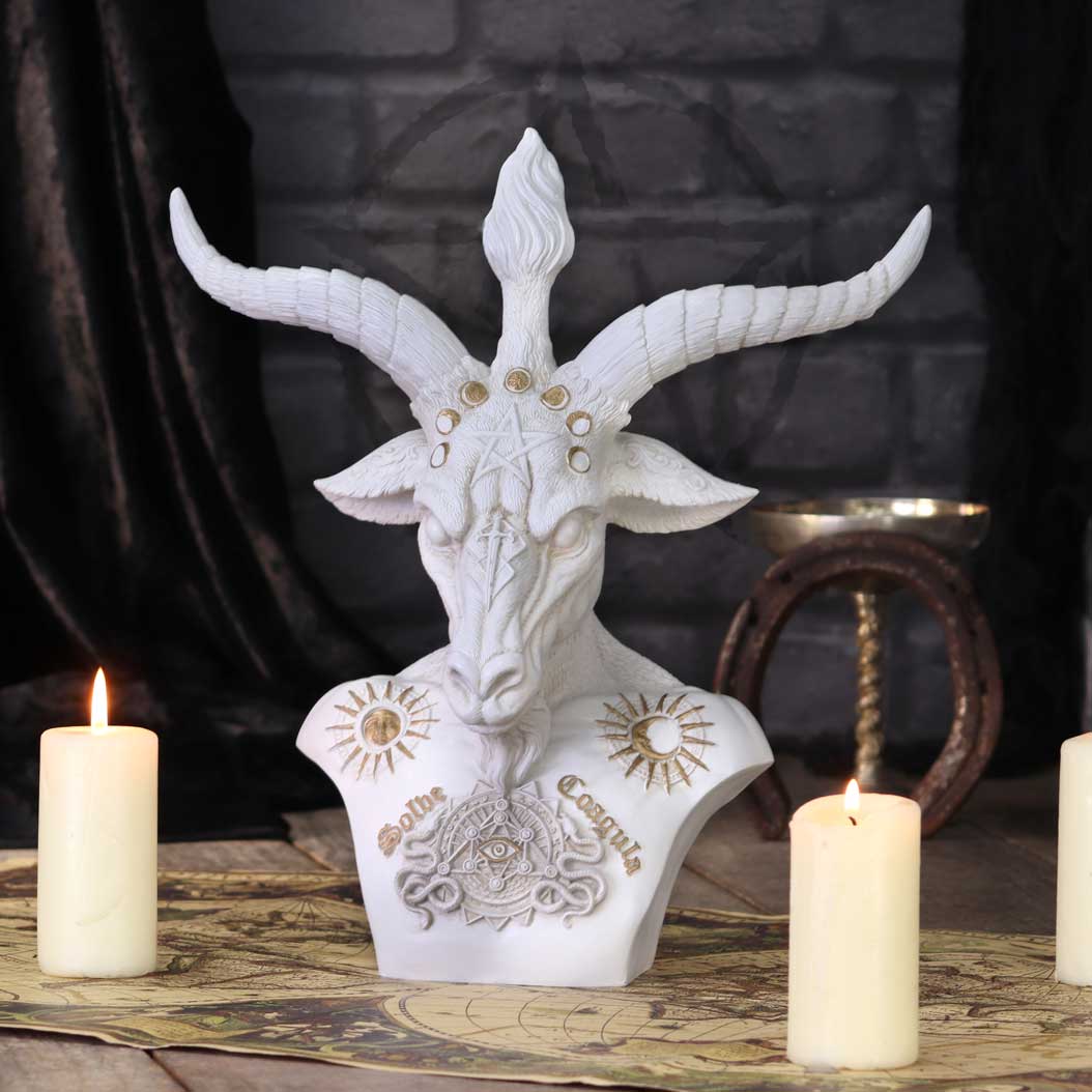 Baphomet Bust (White) 33.5cm