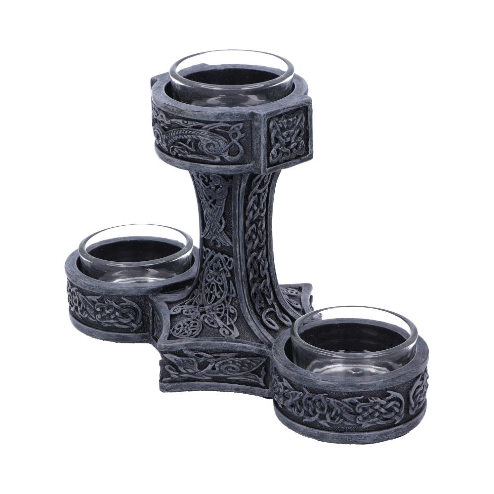 Thor's Hammer Tea Light Holder 18.5cm