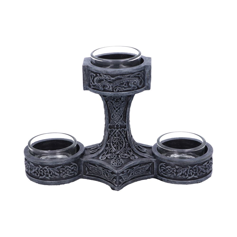 Thor's Hammer Tea Light Holder 18.5cm