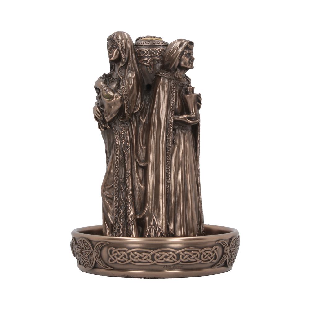 Triple Goddess Backflow Incense Burner 18cm