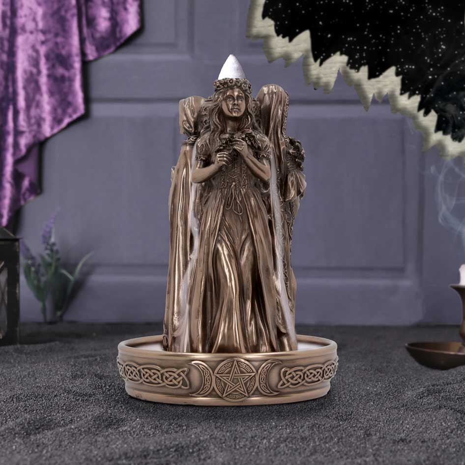 Triple Goddess Backflow Incense Burner 18cm