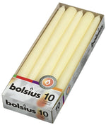 Bolsius Ivory Tapered Candles (Pack 10)