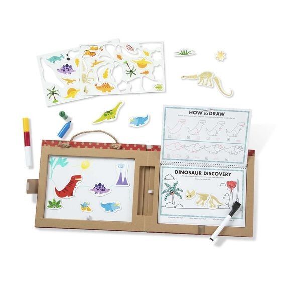 Reusable Drawing And Magnet Kit - Dinosaurs