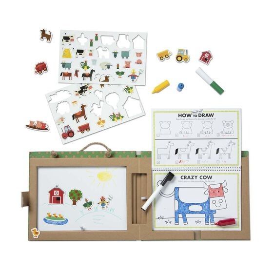 Reusable Drawing And Magnet Kit - Farm