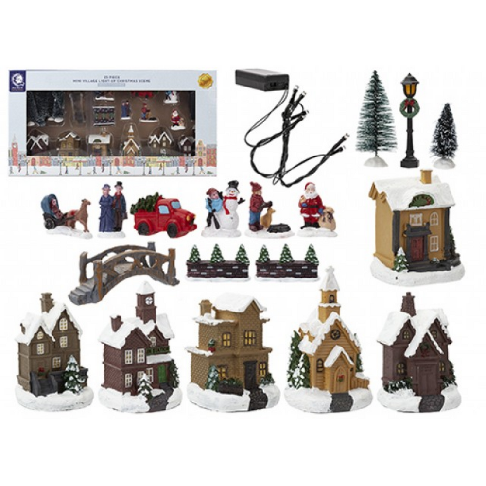 Mini Village Scene Set (25 Pieces)