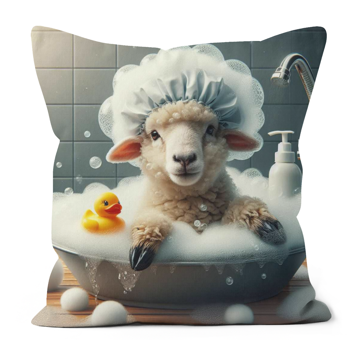 Sheep In The Bath Style 2 Cushion